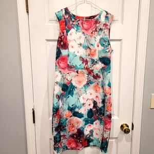 Calvin Klein Floral Scuba Shift Dress